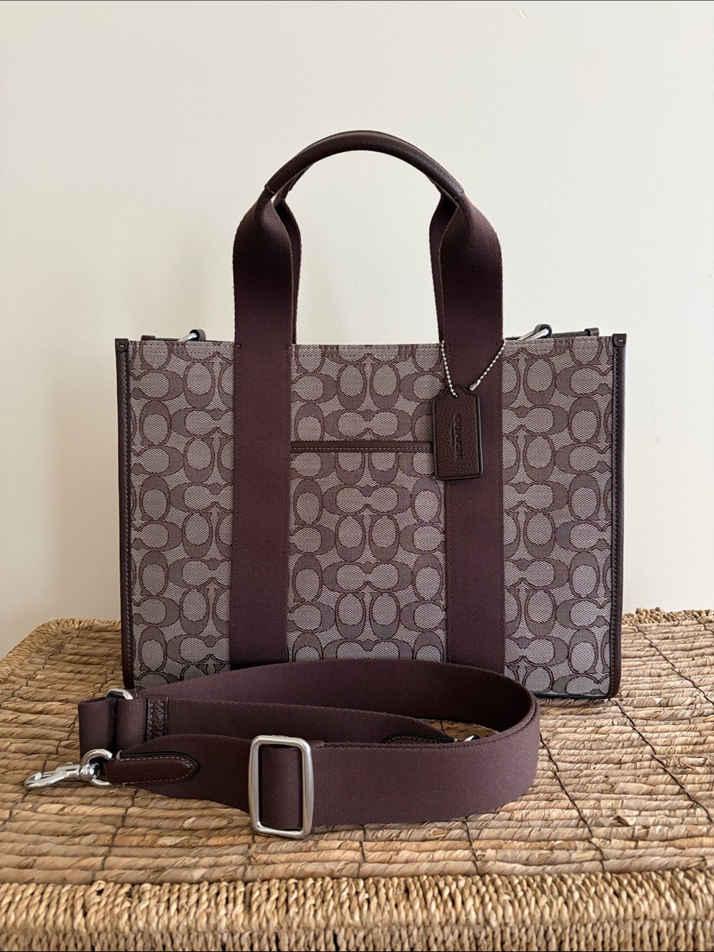 Coach Smith Tote Bag Signature Jacquard